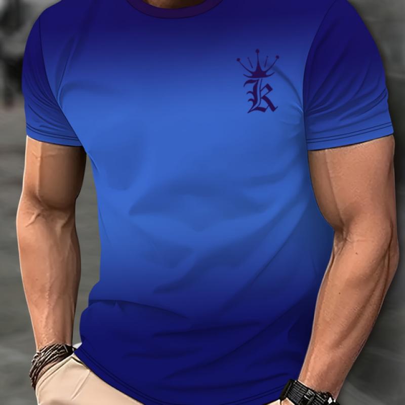

Новая летняя мужская модная футболка Ace K Printed Men s T Shirt Top XS чёрный