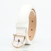 Fashionable and Retro Gold Needle Buckle Faux Leather Women's Belt, Individual and Simple Decoration, Suit Jeans, Dress Belt