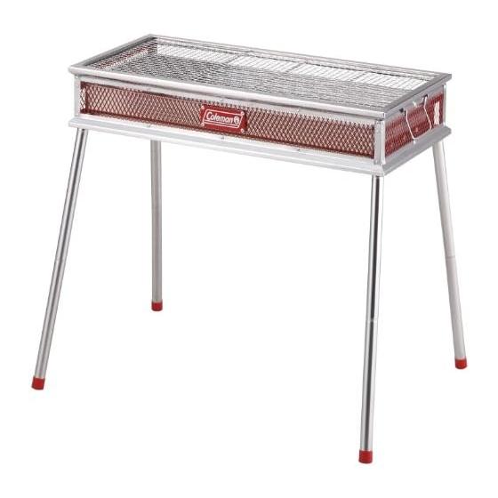 Coleman Cool Spider Stainless Steel Grill Grande Red 170-9430 BBQ Camping Outdoor Grill Stove Charcoal Bonfire Easy Setup Iron Plate Grill Grate Easy