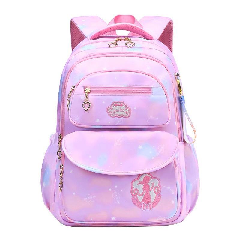 Elementary School Bag Girl Grade 3 To 6 Lightweight Burden Reduction Waterproof Children's Double Shoulder Princess Backpack