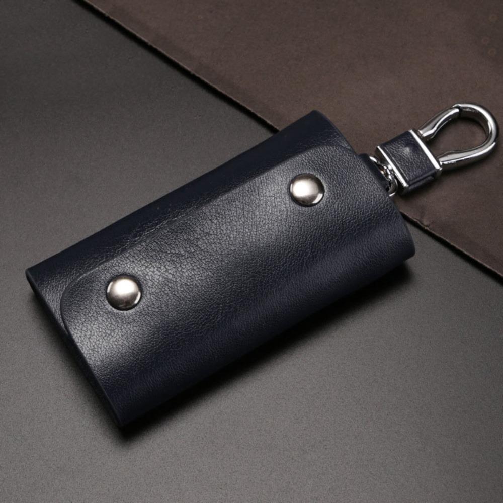 Waterproof Keychain Pouch Leather Car Key Organizer Simple Housekeepers Key Holder  Men