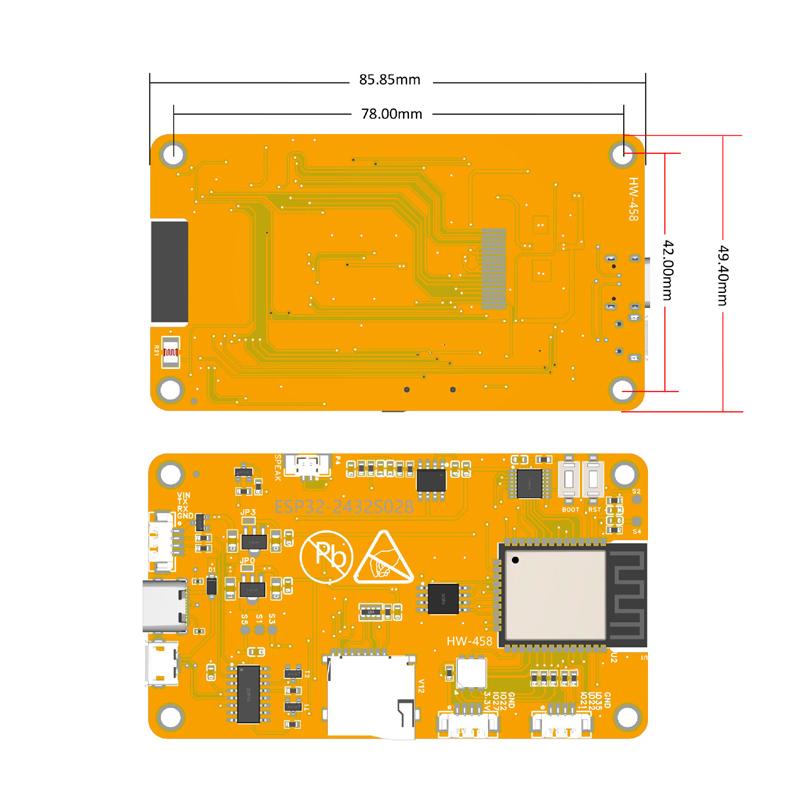 

Esp32-2432S028R 2.8Inch Esp32 Display Module With Wire Resistive Touchscreen 240*320 2.8 Lcd Tft Ili9341 Driver Board 1