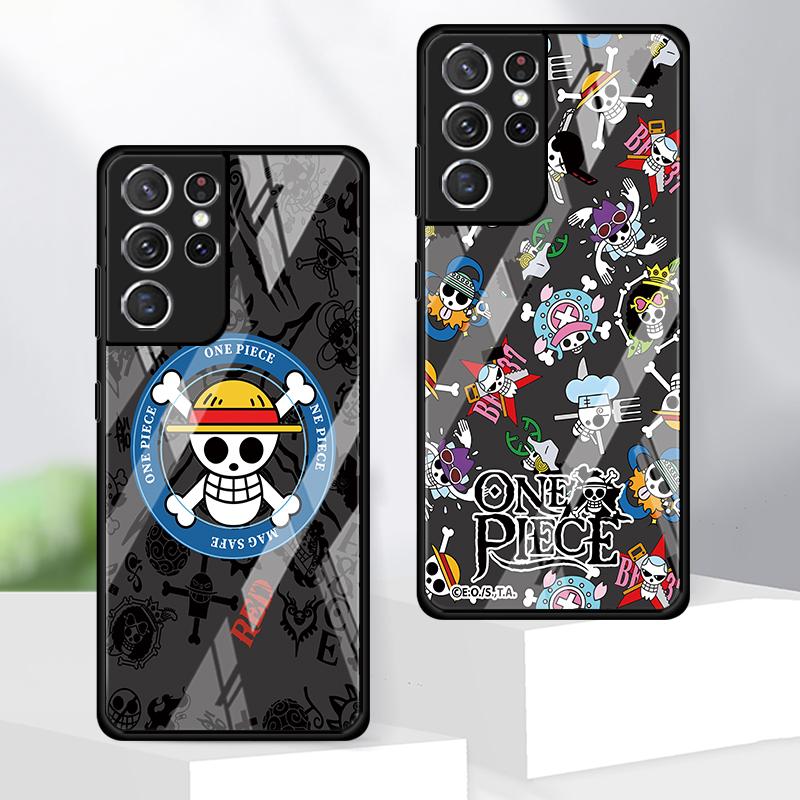 Japan OneS P-ieceS Logo Phone Cover Case for Samsung Galaxy S25 S20 FE S22 S23 Plus Note 10 20 8 9 S24 Ultra S21 S9 S10 S8