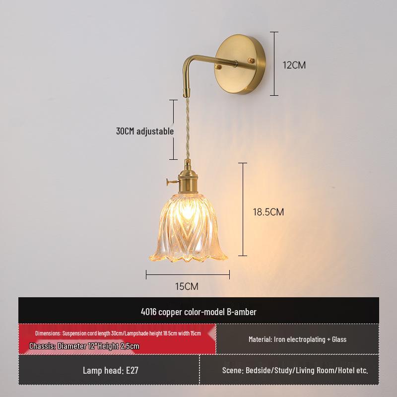 Creative Green Pumpkin Glass Wall Lamp - Wireless Charging for Living and Dining Rooms
