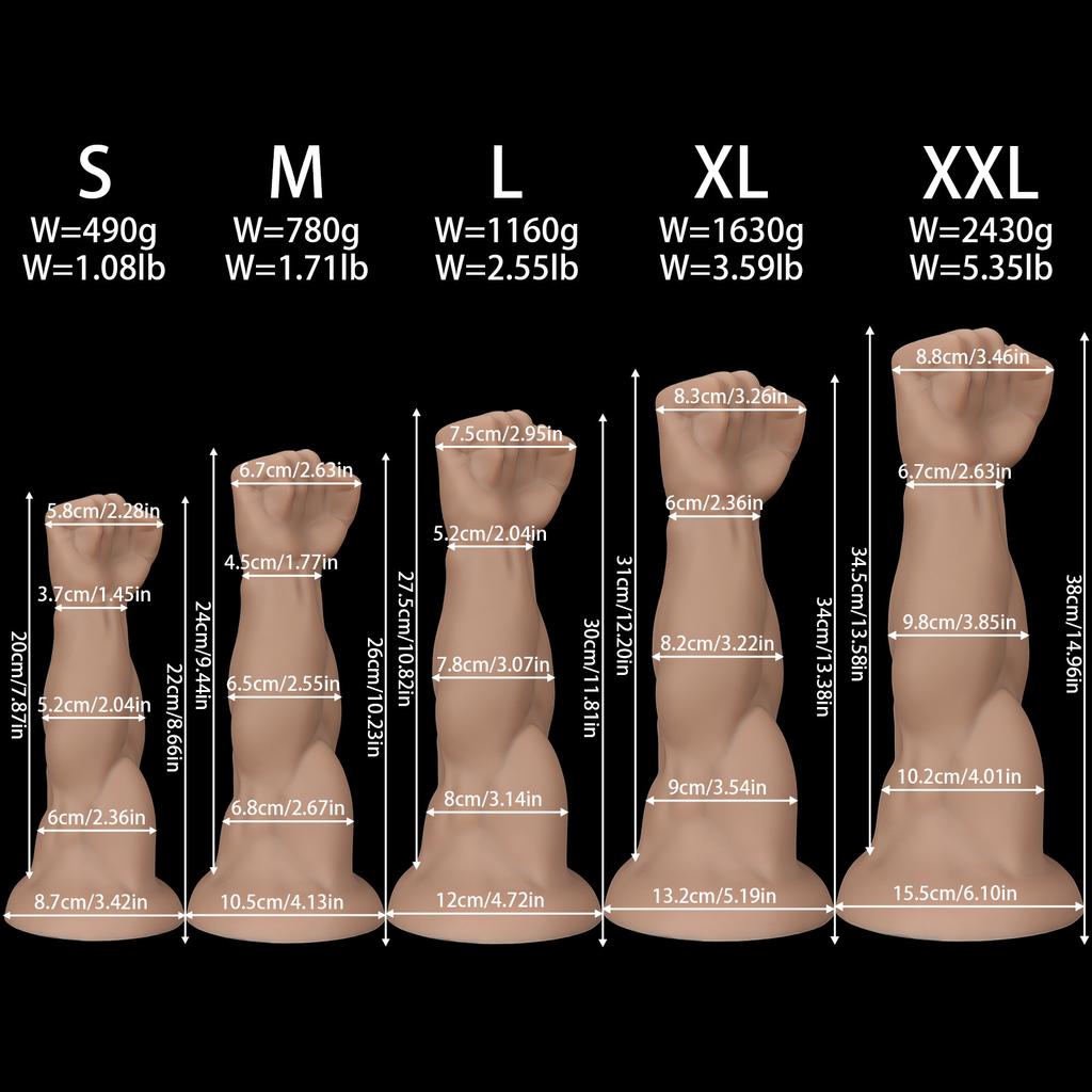 Large Arm Shaped Anal Plug Soft Body-safe Silicone Anal Trainer For Men Women