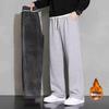 Men's Plus Size Corduroy Wide-Leg Pants, Loose Fit, Casual Streetwear for Spring & Autumn