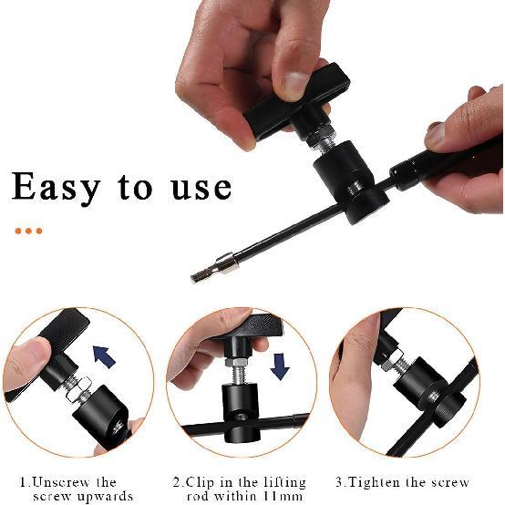 2PCS Lift Support Clamp, Car Hood Strut Fixing Clamp Hood Lift Rod Prop Tool Up to 3/8" Dia, Anti-Pinch Automotive Shock Prop Strut Stopper Retainer