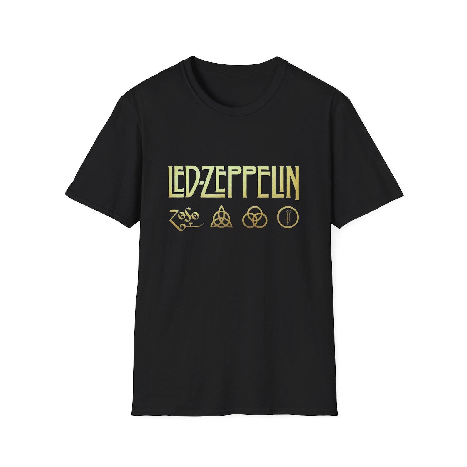 Led Zeppelin, T-Shirt, Vintage Rock Tee, Music Lover Gift, Concert Apparel, L