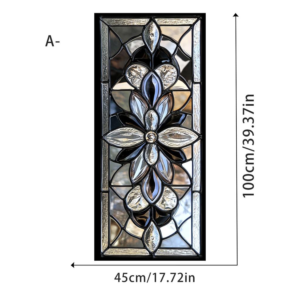 PVC Stained Glass Window Sticker Window Glass Stickers Simple Static Cling Privacy Protection Stained Glass Film Decor Decals