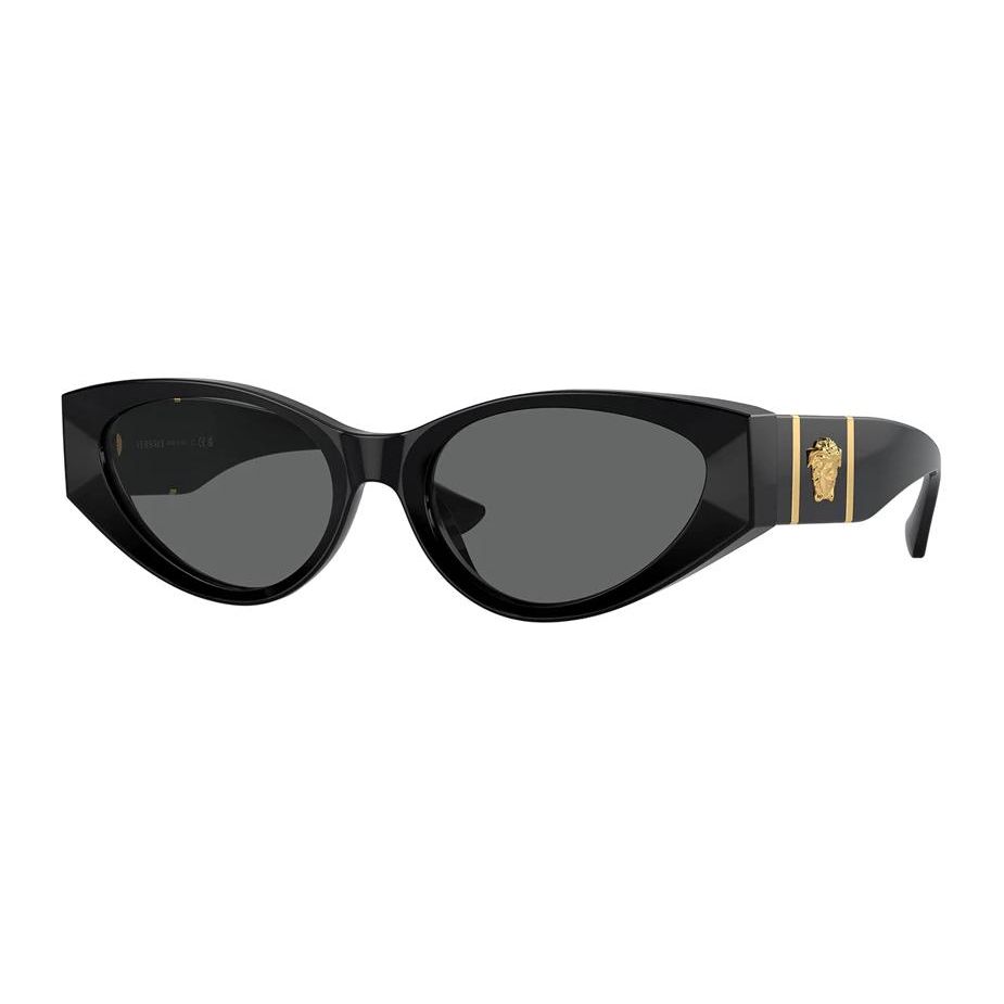 Versace Logo Decorated Cat Eye Sunglasses Women sunglasses Black 0VE4454GB187 Basic Packaging-Eyeglass Case+Box