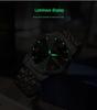Orologi al Quarzo Impermeabili per Coppia Oufanni con Doppio Calendario e Bracciale in Acciaio Luminoso