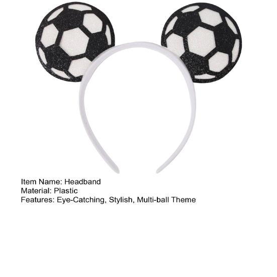 Soccer Fan Headband, Team Spirit Hair Hoop, Football Theme Party Headwear for Game Day, Fan Celebration