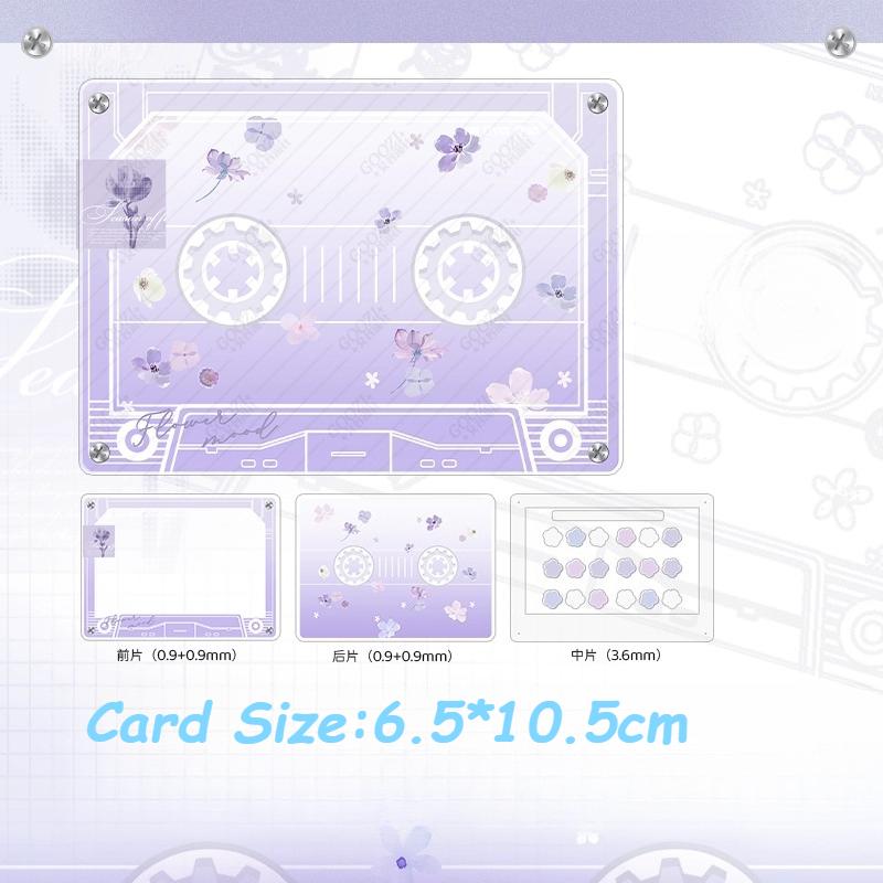 Floral Language Tape Series Acrylic Photo Frames for 3 Inch Anime Card Display Kpop Photocard Storage with Holder Wholesales New