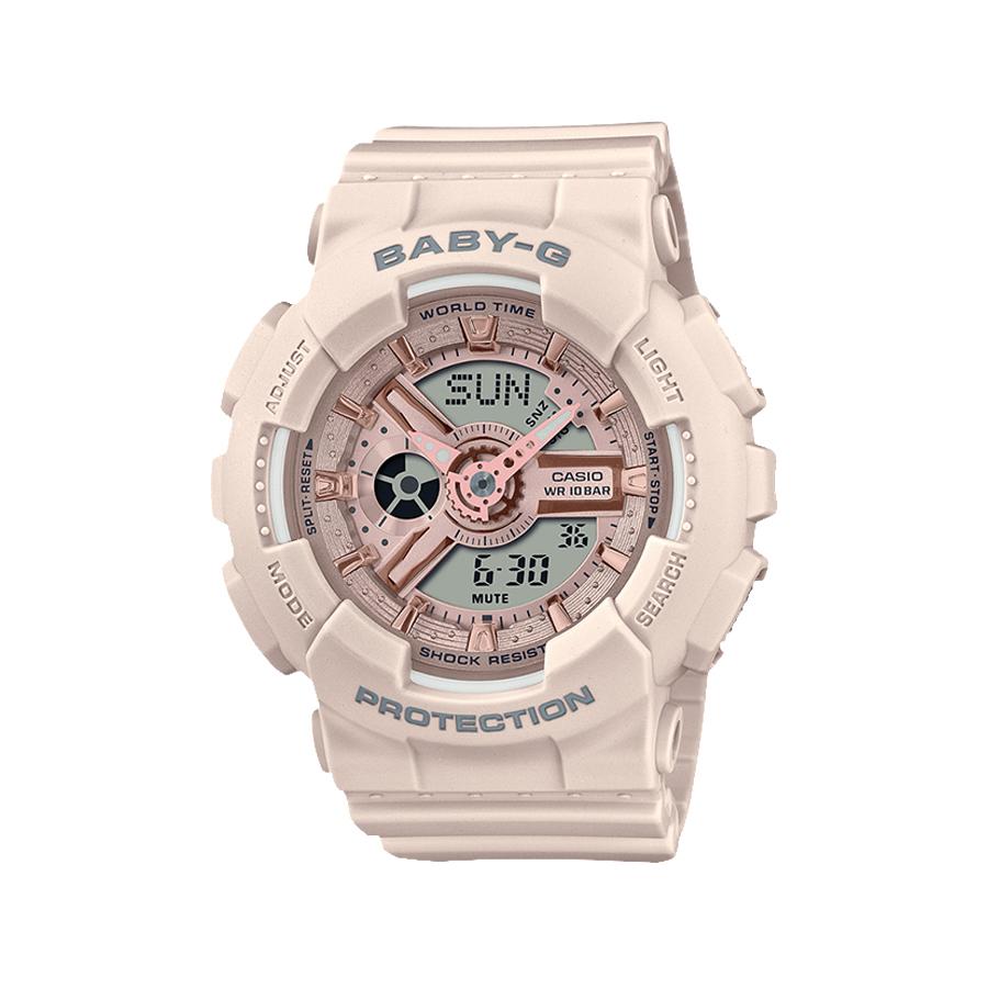 

Casio - Женские кварцевые часы с розовым силиконовым ремешком BA-110XCP-4APR розовый