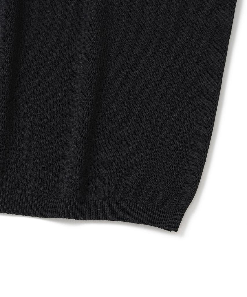 KNITTED Shellon Cooling Single Crop Round Knit Black