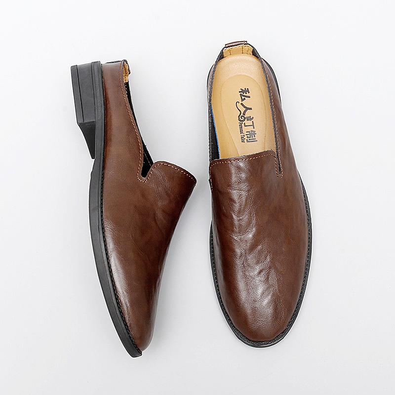 Genuine Leather Mules Shoes Men's Half Shoes For Man Luxury Brand Slippers Men Designer Casual Shoes Breathable Slip On Footwear