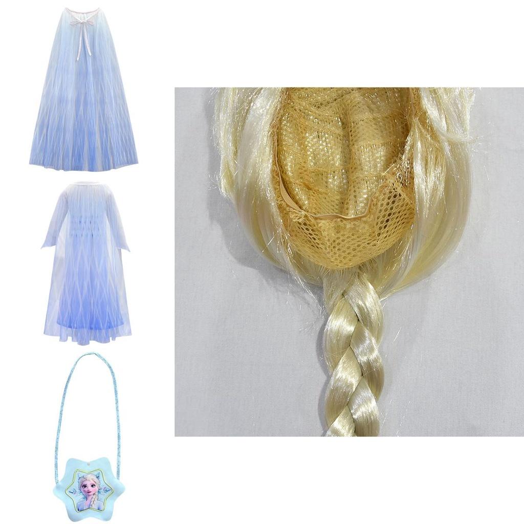 Majestic Frozen 2 White Elsa Cosplay Costume Dress For Girls Ages 3-10 With Cape