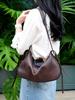 2026 New Vegetarian Tanned Leather Hobo Bag for Women, Casual Versatile Shoulder Underarm Crossbody Purse for Work Commute