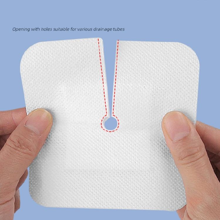 10 Pcs Split Drain Adhesive Catheter Feeding Tube Pad Catheter Stabilization Device for Postoperative Care