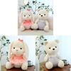 Cute Bear Lily With Floral Skirt Plush Rabbit Toy Dressup Doll Perfect Gift