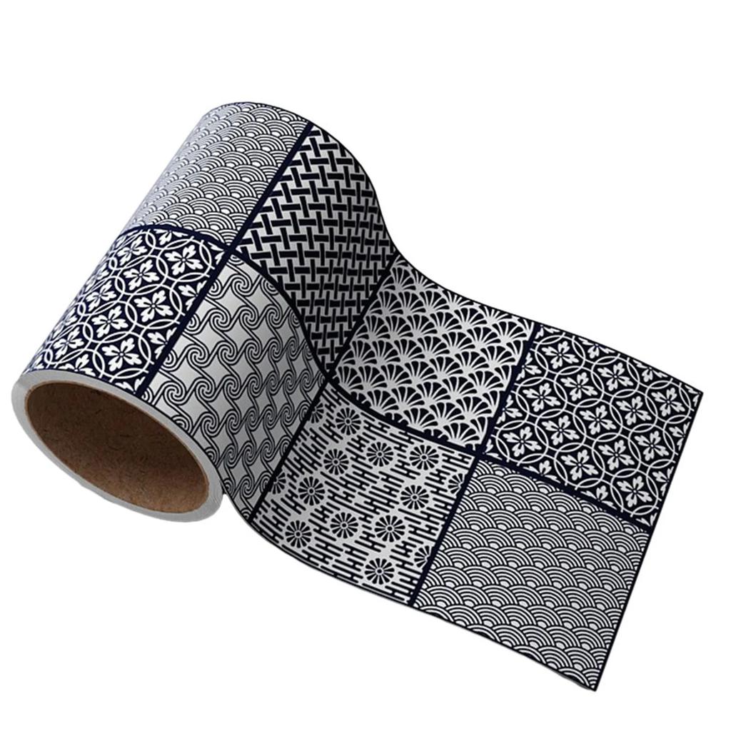 10cmx100cm Self Adhesive Waterproof Oil Proof Peel Stick Waist Line Strip Kitchen Backsplash Art Decorative StripHome Wall Decor