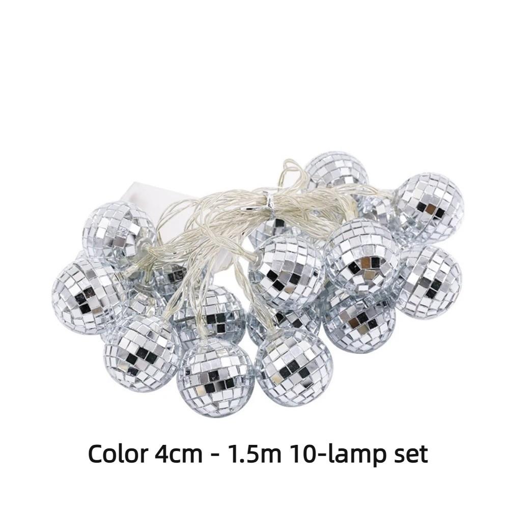 Festive Ambient String Lights Soft Glow Disco Mirror Ball String Lights Christmas Tree