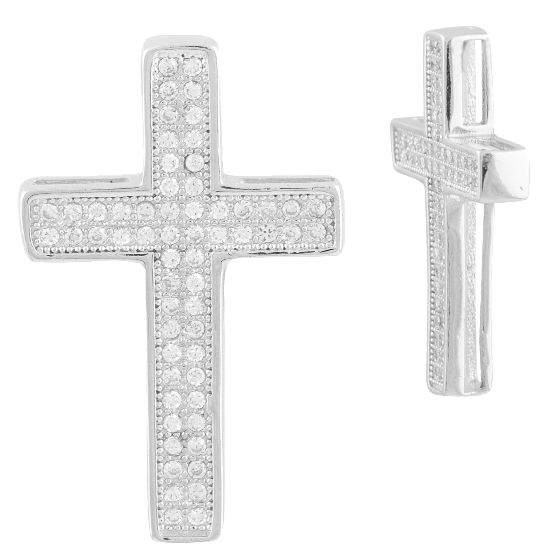 

Срібна каблучка з фіанітами. (1583111) білий