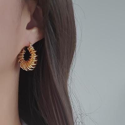 Women's Daily Coin Foil Ring Earrings (Unique Style)