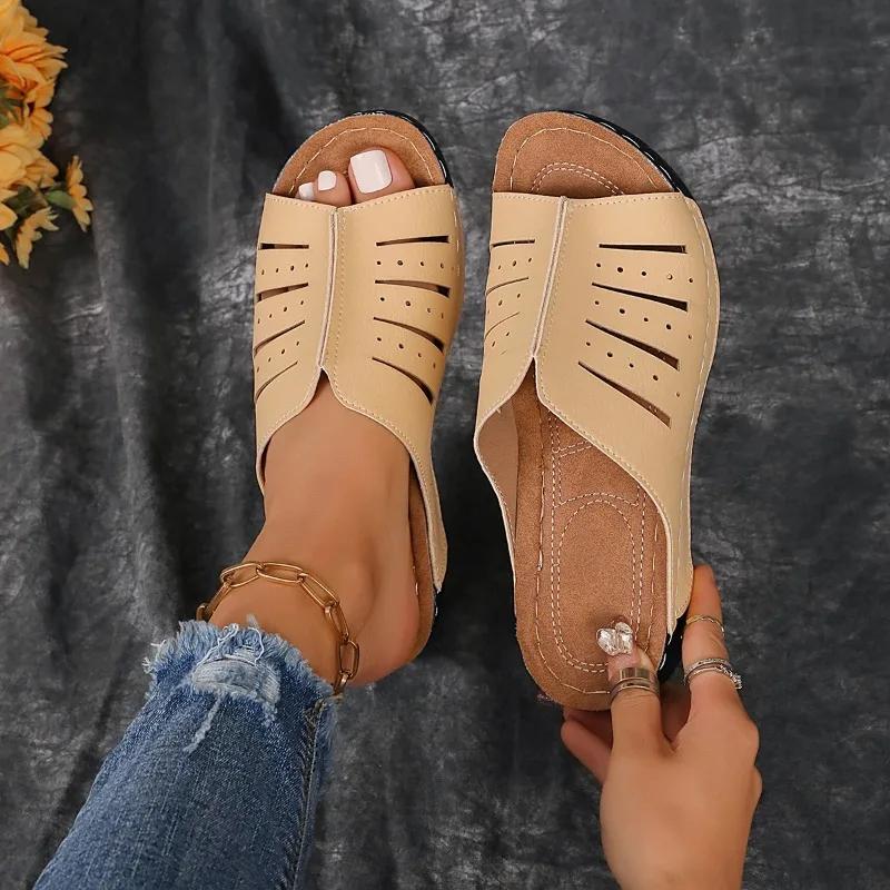 Large Sandals Women's Fish Mouth Thick Sole Flat Bottom Summer New Women's Sandals Casual Shoes  Women Sandals