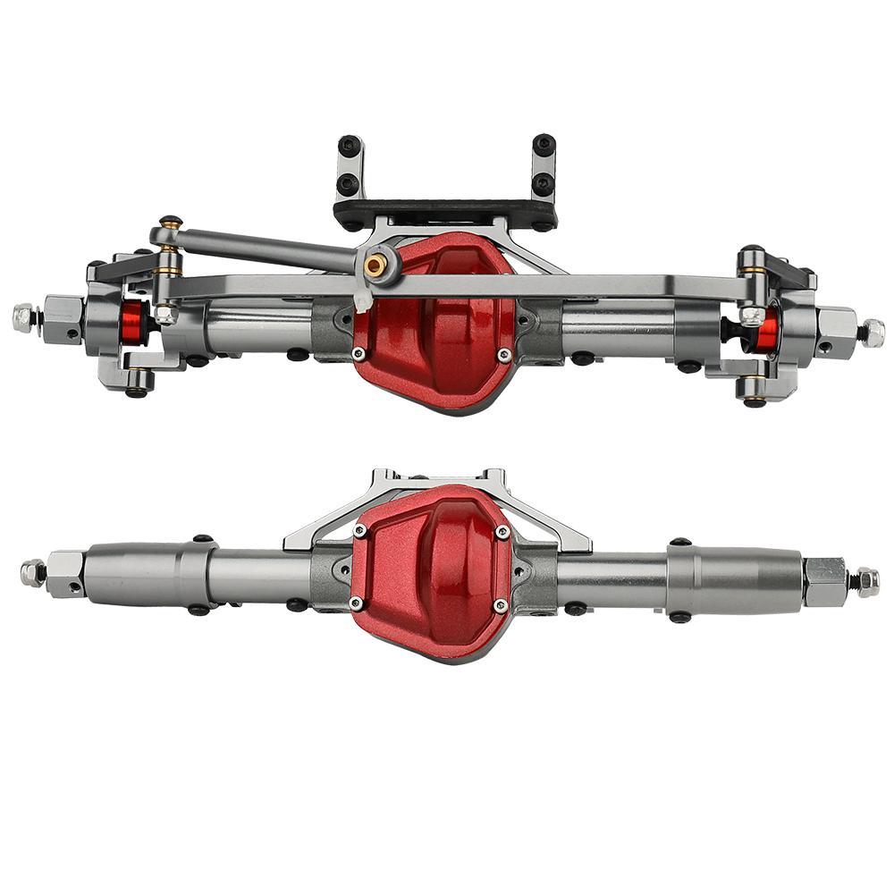 Metal Alloy Front Middle Rear Straight Axle with Servo Base for 1/10 RC Rock Crawler Car Axial SCX10 RC 4WD D90 Upgrade Parts