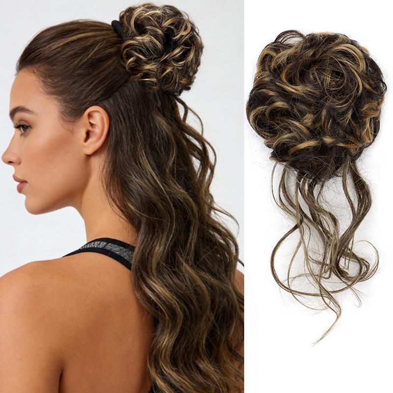 Europäisch-Amerikanischer Stil Blütenknospen Haargummi Scrunchie für voluminöse lange Haarknoten Frisuren
