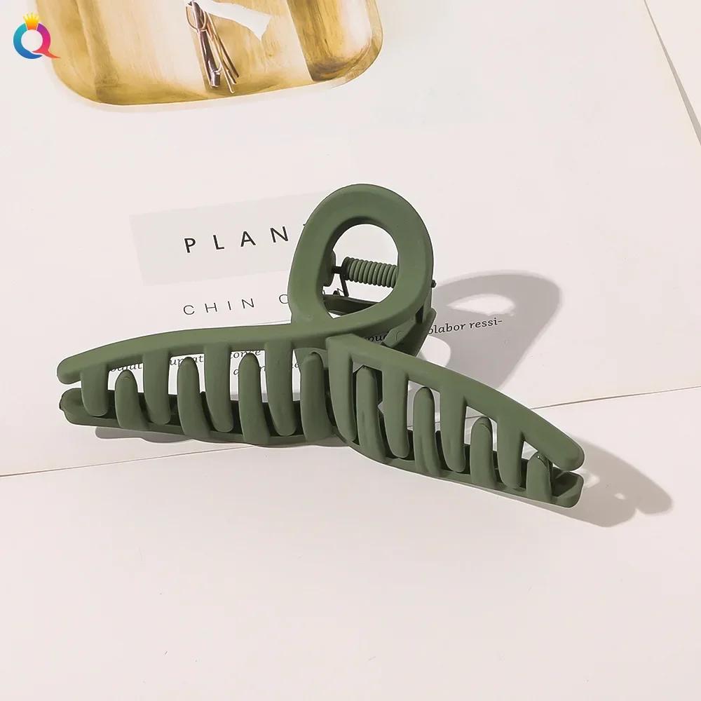11cm Women Hair Clip Cross Matte Hairpin Fashion French Elegant Hairgrips Large Hair Claw Clips Girls Korean Hair Accessories