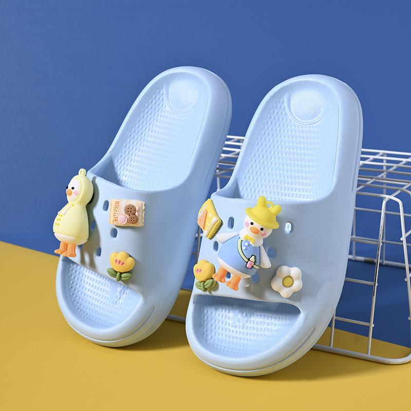 Summer Girls Stylish Cartoon Slides Lightweight Eva Soft Sole Home Slippers Children For
