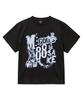 MOZMOZ Godsake Pigment Crop Short Sleeve T-Shirt Black