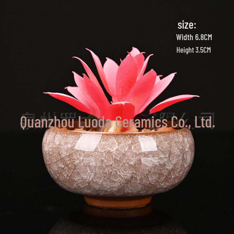 Mini ice Crack keramický sukulentní hrnec