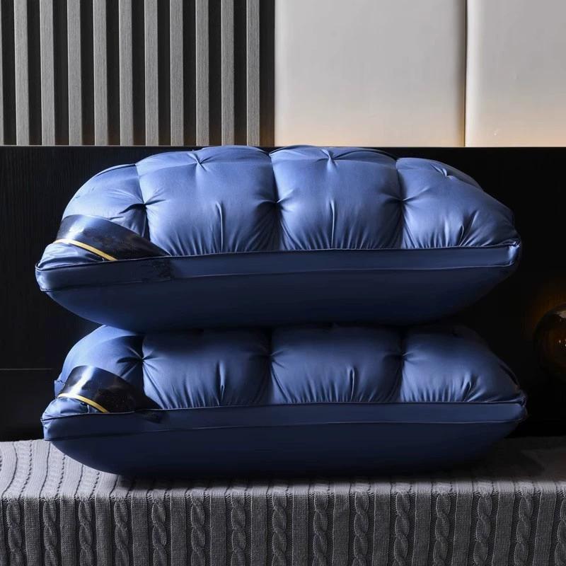 1PC Luxury 5-Star Hotel Quality Pillow, 48*74 Cm- Deep Sleep Neck Support, Non-Collapse High Pillow Core for All Seasons