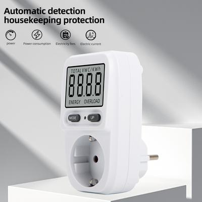 Digital Wattmeter AC 230V Power Meter Electricy Consumption Energy Meter EU/FR Plug Socket Power Electricity Analyzer Monitor
