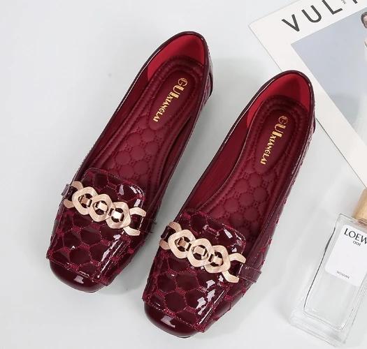 

Fashion Spring New Ballet Women s Shoes Soft Bottom Large Square Head Comfortable Flat Bottom Casual Women s Shoes Size 35-42 42