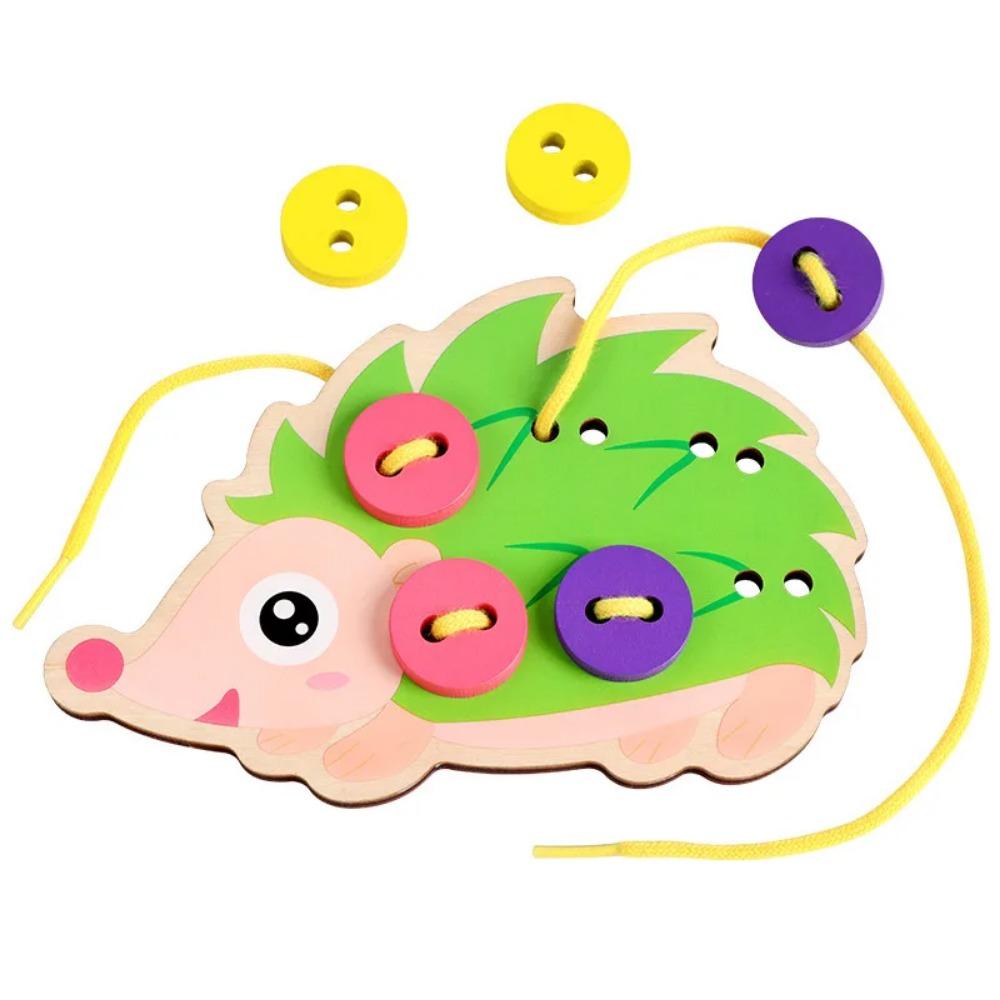 

Детские игрушки Монтессори Изучение основных жизненных навыков Учебные пособия Нанизывание одежды на шнурок Пуговичная швейная доска Настольная игра Развивающие игрушки для детей