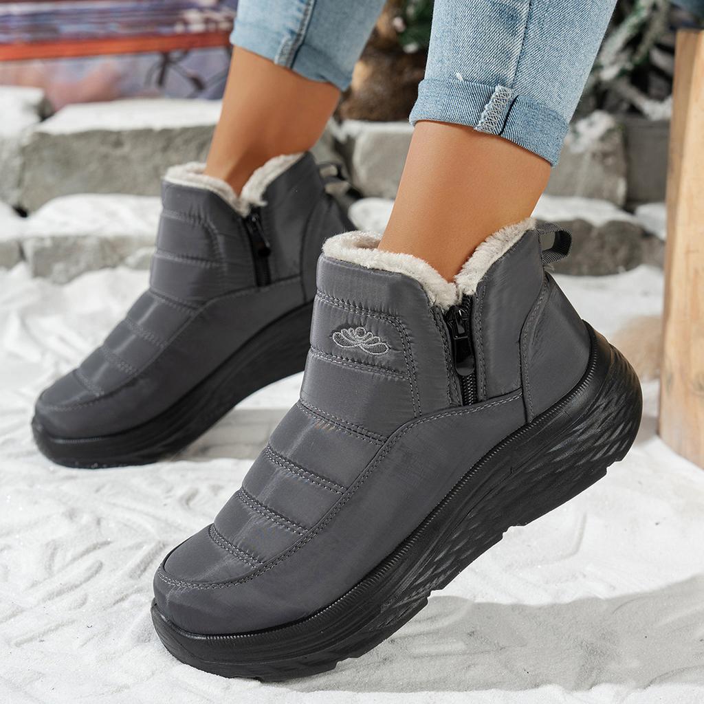 Women's Winter Warm Snow Boots Anti-Slip Waterproof Ankle Booties With Faux Fur Lined Comfortable Short Boots Outdoor Workout Walking Shoes for Women