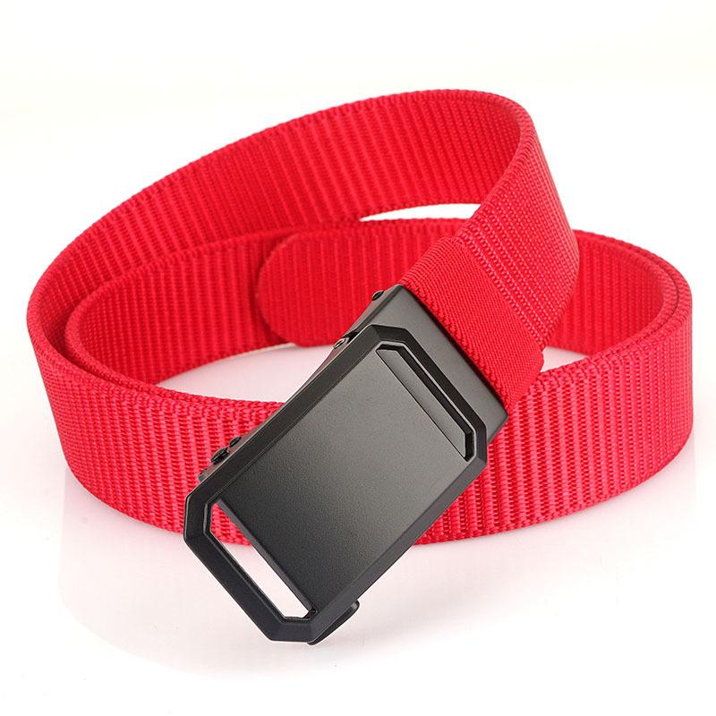 Nowy męski pasek dojazdowy z automatyczną klamrą nylonową, uniwersalny, dwuwarstwowy, gruby pasek do użytku na świeżym powietrzu