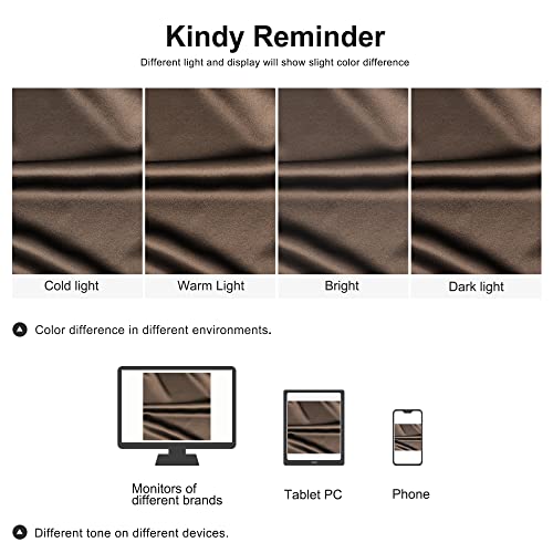 PiccoCasa Silk Pillowcase, 100% Silk, 19 Momme, Zippered, Moisture-Wicking, Glossy, Smooth, Double-Sided, Brown, 40x80cm