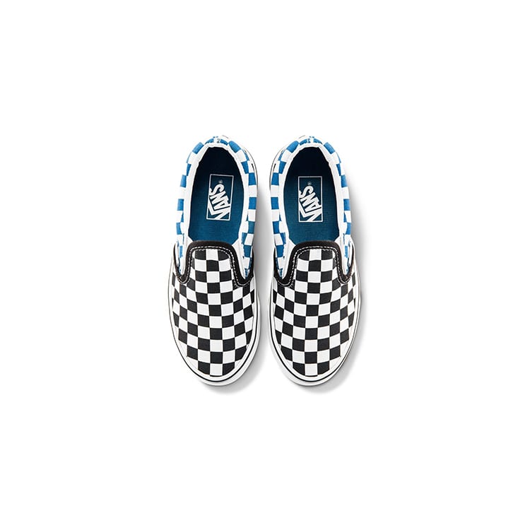 Vans Slip on Canvas Low top Kids' Skateboarding Shoes Tricolor Checkerboard Children Aged 3 7 Years Old VN0A4BUT2JE