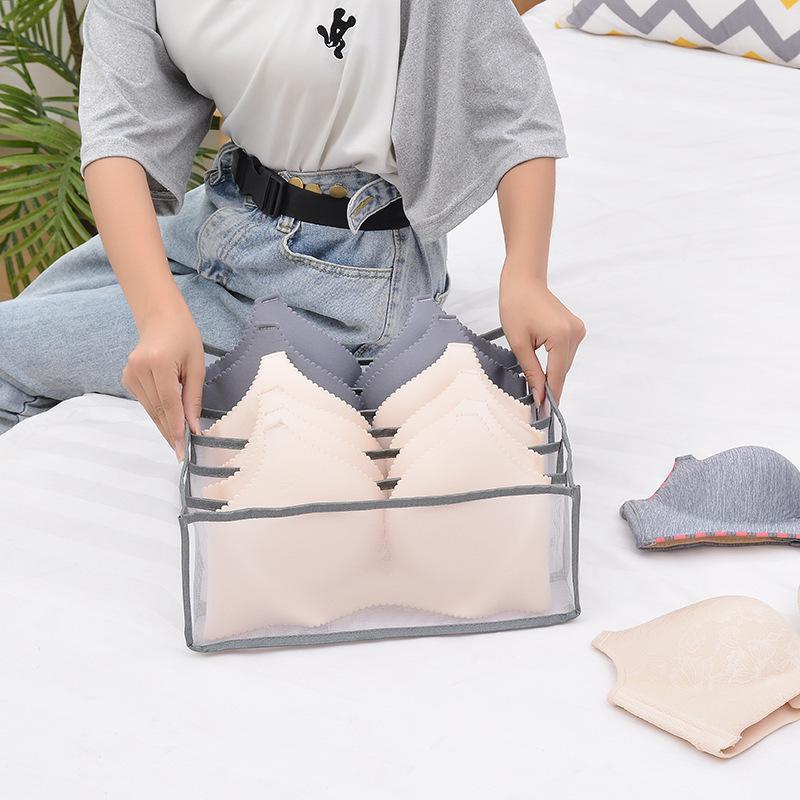 Dreiteiliges Netz-Dessous- und Socken-Aufbewahrungsset – Tragbarer, großvolumiger Schlafzimmer- und Reise-Organizer