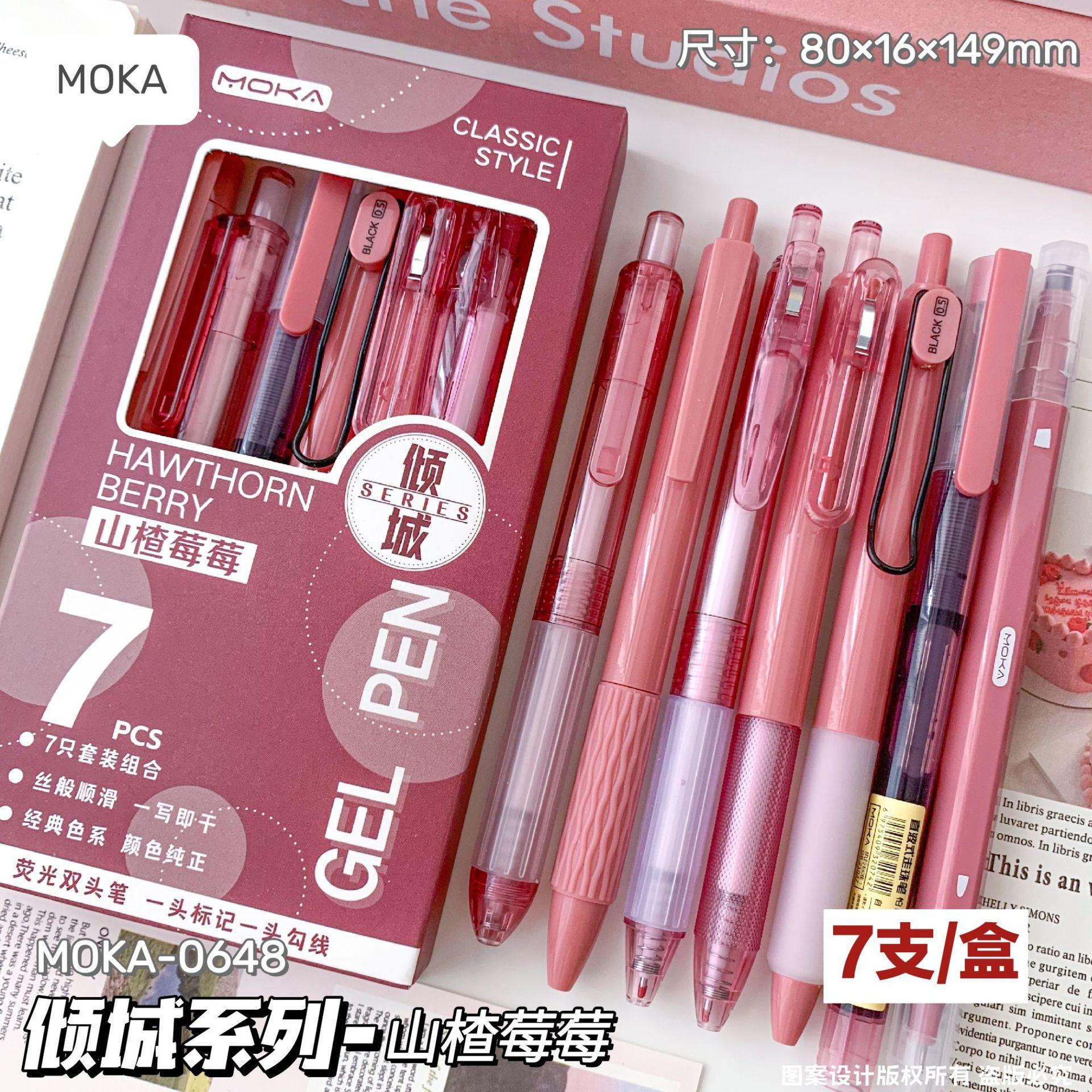 

Supplies MOKA Magic Card Brush Question Lovely Pen Student Kawai Stationery High Value Tip Quick Drying Ink Press Black Carbon