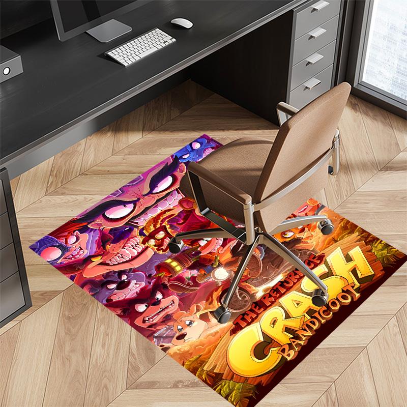 Crash Bandicoot Printed Absorbent Washable Carpet, Non-Slip Bathroom Mats, Kitchen Rugs, Yoga Mat,Living Room Entrance, Camping Picnic Rugs