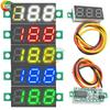 0.28 Inch DC LED Digital Voltmeter 0-100V Voltage Meter Auto Car Mobile Power Voltage Tester Detector 12V Red Green Blue Yellow