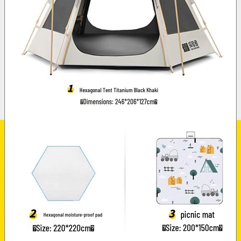 Explorer Automatic Outdoor Camping Tent with Tarp 4-6 Person