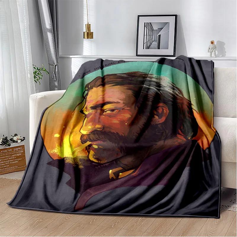 Disco Elysium Game Gamer Cartoon Blanket,Soft Throw Blanket for Home Bedroom Bed Sofa Picnic Travel Office Cover Blanket Kids