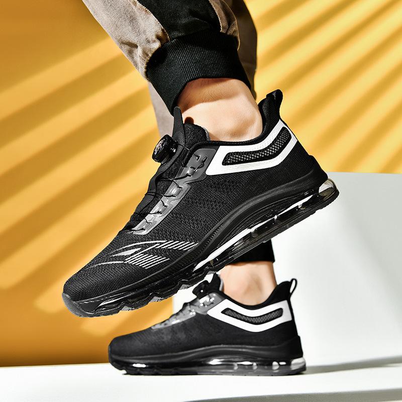 2024 Extra Large Size Full Palm Air Cushion Running Shoes Men's Rotating Buckle Men's Sports Shoes High Quality Running Shoes
